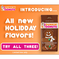 Banner ads for Dunkin Donuts.